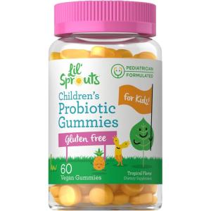 imageCarlyle Childrens Probiotic  60 Gummies  Tropical Flavor  Vegan NonGMO ampamp Gluten Free Supplement  by Lil Sprouts