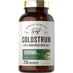 imageCarlyle Colostrum  1000mg  250 Capsules  20 IGG  Non GMO Gluten Free Supplement  by Herbage Farmstead