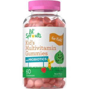 imageCarlyle Kids Multivitamin Gummies with Probiotics  60 Chewables  Berry Flavor  Vegetarian NonGMO Gluten Free Childrens Supplement  by Lil Sprouts  Packaging May Vary