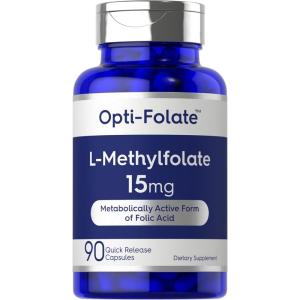 imageCarlyle L Methylfolate 15mg  90 Capsules  Max Potency  Optimized and Activated  NonGMO Gluten Free  Methyl Folate 5MTHF  by OptiFolate