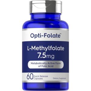 imageCarlyle L Methylfolate 75 mg  60 Capsules  Optimized and Activated  NonGMO Gluten Free  Methyl Folate 5MTHF  by OptiFolate