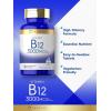 imageCarlyle B12 Vitamin 3000 mcg  180 Tablets  Vegetarian Supplement  NonGMO ampamp Gluten Free