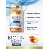 imageCarlyle Biotin 10000mcg Gummies  100 Count  Peach Flavor Supplement  Vegan NonGMO Gluten Free100 Count Pack of 1