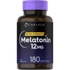 imageCarlyle Melatonin 12 mg  180 Softgel Capsules  Adult Extra Strength Support Supplement  NonGMO Gluten Free