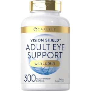 imageCarlyle Adult Eye Support  300 Capsules  with Lutein and Zeaxanthin  NonGMO and Gluten Free Supplement