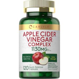 imageCarlyle Apple Cider Vinegar Complex Capsules  120 Pills  with Cayenne and Ginger  NonGMO ampamp Gluten Free Supplement120 Count Pack of 1