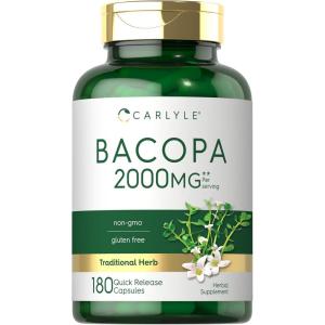 imageCarlyle Bacopa Monnieri Capsules  180 Capsules  Gluten Free Supplement