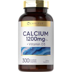 imageCarlyle Calcium 1200mg with Vitamin D3  300 Caplets  NonGMO Gluten Free and Vegetarian