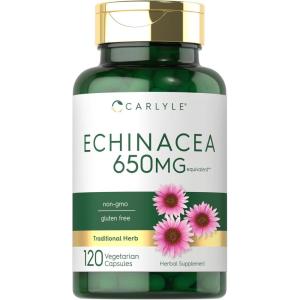 imageCarlyle Echinacea Capsules 650mg  120 Count  NonGMO ampamp Gluten Free Supplement