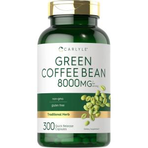 imageCarlyle Green Coffee Bean Extract  8000 mg  300 Capsules  NonGMO and Gluten Free Formula  Traditional Herb Supplement