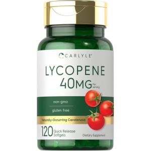 imageCarlyle Lycopene 40mg  120 Softgels  NaturallyOccurring Carotenoid  NonGMO ampamp Gluten Free Supplement120 Count Pack of 1
