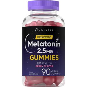 imageCarlyle Melatonin 25 mg Gummies  90 Count  Berry Flavor Gummy Supplement  Vegan NonGMO Gluten Free