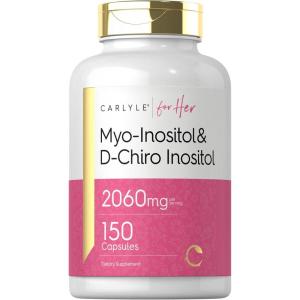 imageCarlyle MyoInositol ampamp DChiro Inositol Supplement  2060mg  150 Capsules  NonGMO Gluten Free Complex