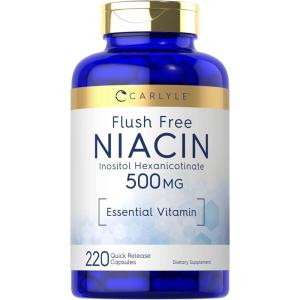imageCarlyle Niacin 500mg Flush Free  220 Capsules  NonGMO and Gluten Free Essential Vitamin