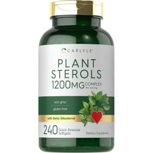 imageCarlyle Plant Sterols 1200 mg  240 Ultra Potent Softgel Capsules  NonGMO and Gluten Free Supplement  with Beta Sitosterol