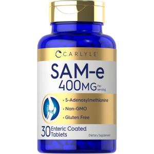 imageCarlyle SAMe 400mg Supplement  30 Tablets  SAdenosyl Methionine Pills  Vegetarian NonGMO Gluten Free