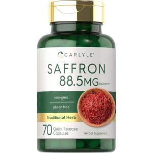 imageCarlyle Saffron Extract Supplement  885mg  70 Capsules  Pills for Adults  NonGMO ampamp Gluten Free