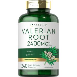 imageCarlyle Valerian Root Capsules 2400mg  240 Count  Herb Extract Supplement  NonGMO Gluten Free