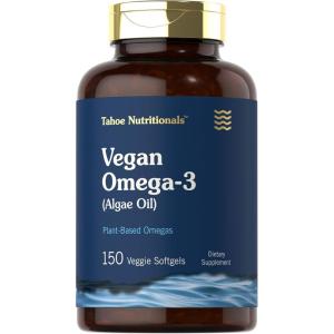 imageCarlyle Vegan Omega 3 Supplement  150 Softgels  from Algae Oil  NonGMO ampamp Gluten Free  by Tahoe Nutritionals