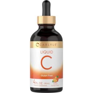 imageCarlyle Vitamin C Liquid  4 fl oz  Orange Flavor  Vegan NonGMO Gluten Free Supplement