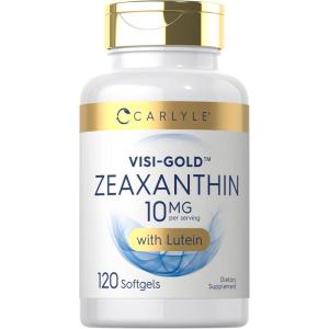 imageCarlyle Zeaxanthin 10mg  120 Softgels  Eye Health Support with Lutein  NonGMO Gluten Free Supplement