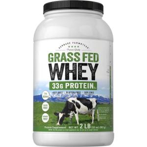 imageCarlyle Grass Fed Whey Protein Powder  2lb  33g of Protein Per Serving  Unflavored  Sugar and Hormone Free  NonGMO and Gluten Free Supplement  by Herbage Farmstead