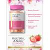 imageCarlyle Hair Skin and Nails Vitamins  75 Gummies  with Biotin and Collagen  Gummy Supplement for Women  Strawberry Flavor  NonGMO Gluten Free