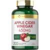 imageCarlyle Apple Cider Vinegar Capsules  450mg  200 Pills  ACV Supplement  NonGMO Gluten Free