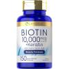 imageCarlyle Biotin 10000mcg  150 Capsules  Beauty Formula with Keratin  NonGMO Gluten Free Supplement