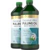 imageCarlyle Pulling Oil for Teeth ampamp Gums  16 Fl Oz Pack of 2  Coconut and Mint  Alcohol Free ampamp NonGMO