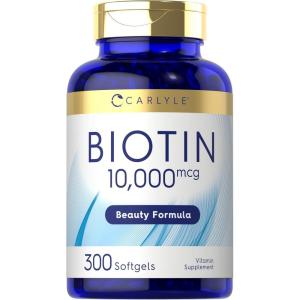 imageCarlyle Biotin 10000mcg  300 Softgels  Max Strength  NonGMO Gluten Free Supplement