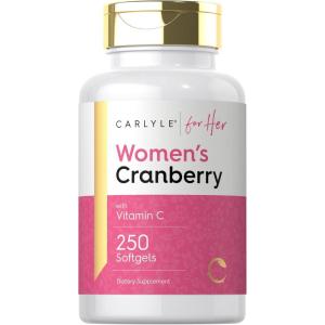 imageCarlyle Cranberry Pills for Women  250 Softgels  Concentrated Extract Supplement with Vitamin C  NonGMO Gluten Free  for Her