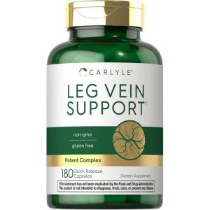 imageCarlyle Leg Vein Supplement  180 Capsules  Supports Healthy Vein Function  NonGMO Gluten Free