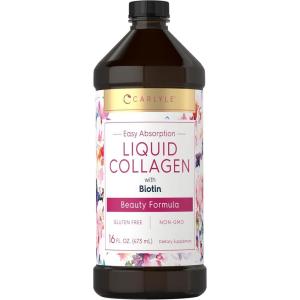 imageCarlyle Liquid Collagen for Women and Men  16 fl oz  Types I ampamp III  with Biotin  Berry Flavored Supplement  NonGMO ampamp Gluten Free