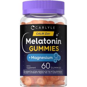 imageCarlyle Melatonin Gummies 10mg  with Magnesium Citrate  60 Count  Vegan Formula  NonGMO Gluten Free