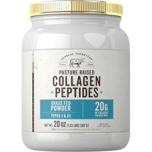 imageCarlyle Grass Fed Collagen Peptides Powder 20oz  Unflavored  Pasture Raised  Types I ampamp III  20g of Collagen Per Daily Dose  NonGMO Gluten Free  by Herbage Farmstead