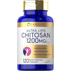 imageCarlyle Chitosan Supplement 1200mg  120 Quick Release Capsules  NonGMO Gluten Free  Ultra Lipo