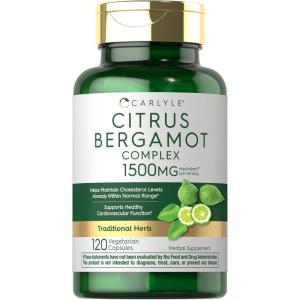 imageCarlyle Citrus Bergamot Supplement  1500mg Extract Complex  120 Capsules  NonGMO Gluten Free