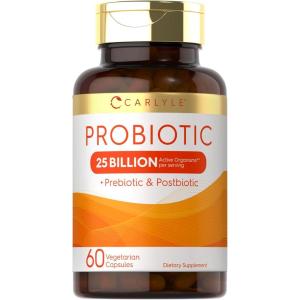 imageCarlyle Probiotic with Prebiotics ampamp Postbiotics  25 Billion CFU  60 Capsules  Supplement for Women ampamp Men  Powder Pills  Vegetarian NonGMO ampamp Gluten Free