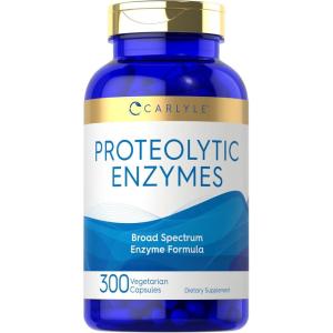 imageCarlyle Proteolytic Enzymes  300 Capsules  Systemic Broad Spectrum Supplement  Vegetarian NonGMO ampamp Gluten Free Formula
