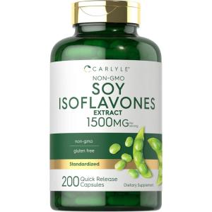 imageCarlyle Soy Isoflavones for Women and Men 1500mg  200 Capsules  NonGMO Gluten Free Extract Supplement