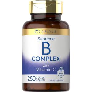 imageCarlyle Vitamin B Complex Plus Vitamin C  250 Caplets  Vegetarian NonGMO and Gluten Free Supplement250 Count Pack of 1