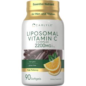 imageCarlyle Liposomal Vitamin C  2200mg  90 Softgels  High Potency Complex Supplement  NonGMO Gluten Free Supplement Packaging May Vary