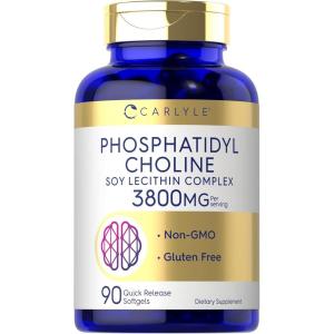 imageCarlyle Phosphatidyl Choline Supplement  3800mg  90 Quick Release Softgels  NonGMO ampamp Gluten Free