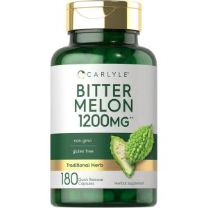 imageCarlyle Bitter Melon Capsules 1200 mg  180 Count  NonGMO ampamp Gluten Free Extract  Complex Supplement180 Count Pack of 1