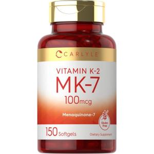imageCarlyle Vitamin K2 MK7 100 mcg  150 Softgels  NonGMO Gluten Free Supplement