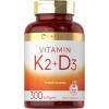 imageCarlyle Vitamin K2 D3 Supplement  300 Softgels  200mcg K2 MK7 ampamp 10000 IU D3  NonGMO Gluten Free300 Count Pack of 1