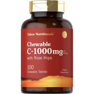 imageCarlyle Vitamin C Chewables  1000mg  100 Tablets Natural Orange Flavor  Vegetarian NonGMO ampamp Gluten Free Supplement  Tahoe Nutritionals