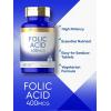 image:imageCarlyle Folic Acid 400 mcg  400 Tablets  Vegetarian NonGMO Gluten Free Supplement