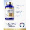 image:imageCarlyle L Serine Capsules 500 mg  120 Count  NonGMO amp Gluten Free Supplement